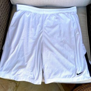 Nike,  Dri-Fit, White, Shorts, Size Large